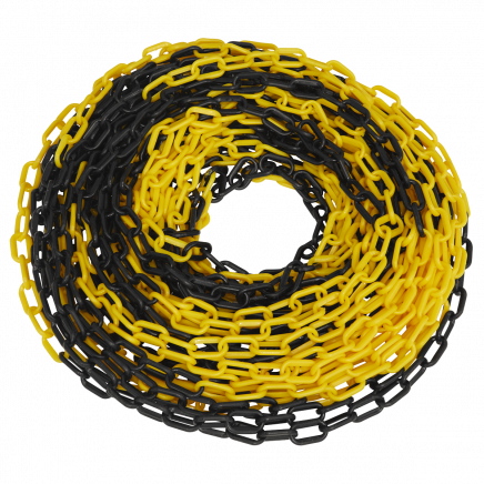 Safety Chain Black/Yellow 25m x 6mm BYC25M