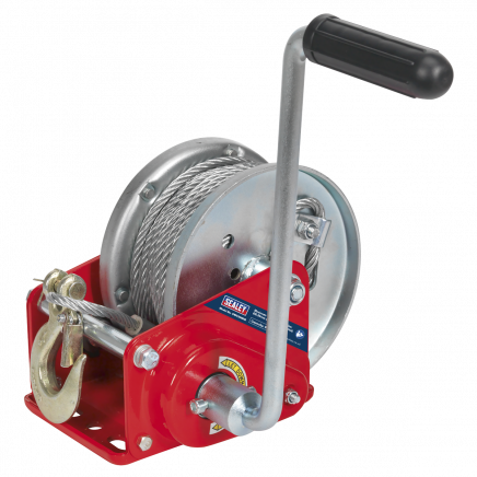 Geared Hand Winch with Brake & Cable 900kg Capacity GWC2000B