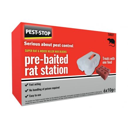Super Rat & Mouse Killer Wax Block Pre-Baited Station PRCPSPBRS