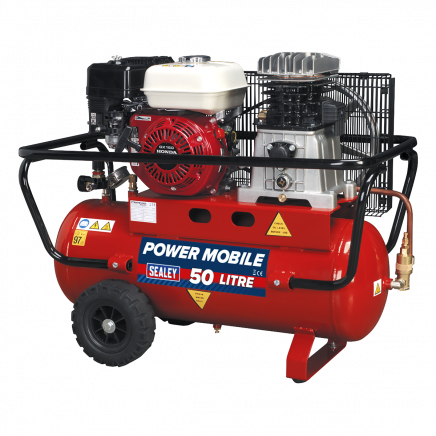 Air Compressor 50L Belt Drive Petrol Engine 5.5hp SA5055