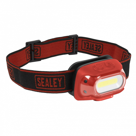 Rechargeable Head Torch with Auto-Sensor 8W COB LED - Red HT08RR