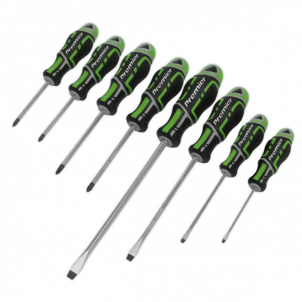 Screwdriver Set 8pc GripMAX® - Hi-Vis Green AK4322HV