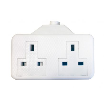 White Trailing Extension Socket