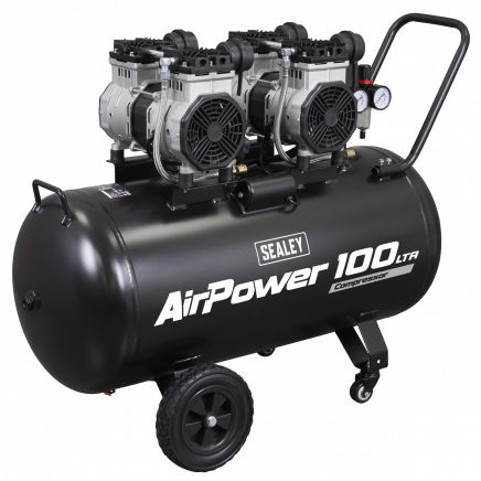 100L Oil Free Low Noise Direct Drive Air Compressor 2 x 2hp SAC10001S