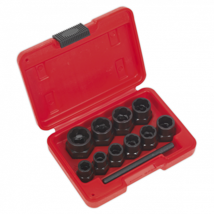 Bolt Extractor Set 11pc 3/8"Sq Drive or Spanner AK8184