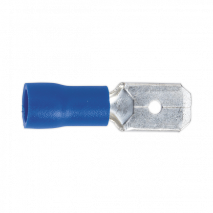 Push-On Terminal 6.3mm Male Blue Pack of 100 BT21