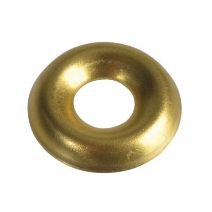 Screw Cup Washers, Polished Brass
