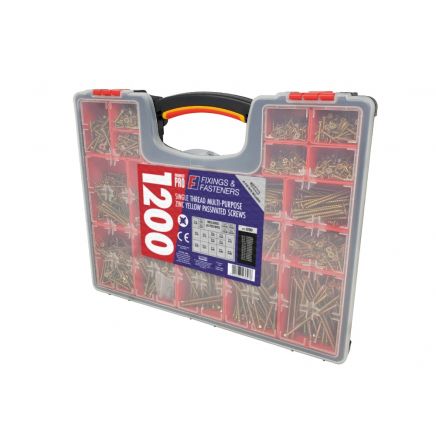 Organiser Pro Multi-Purpose Wood Screw Kit, 1200 Piece FORMPS1200Y