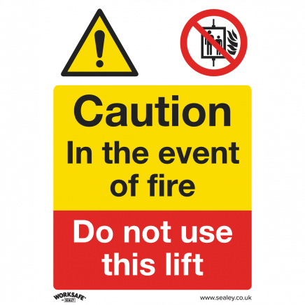Warning Safety Sign - Caution Do Not Use Lift - Rigid Plastic - Pack of 10 SS43P10