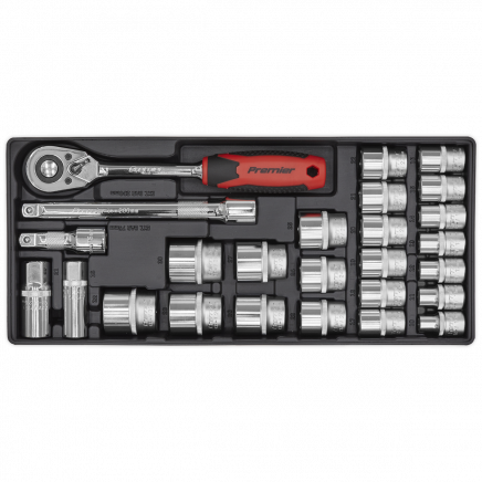 Tool Tray with Socket Set 26pc 1/2"Sq Drive TBT35