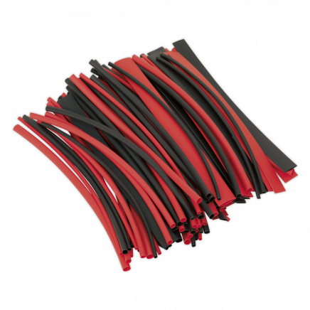 Heat Shrink Tubing Black & Red 200mm 100pc HST200BR