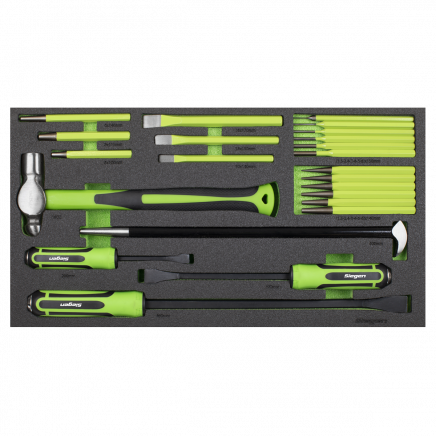 Tool Tray with Pry Bar, Hammer & Punch Set 23pc S01279