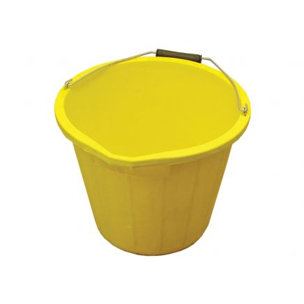 Heavy-Duty Bucket 14 litre (3 gallon) - Yellow FAI3GBUCKYEL