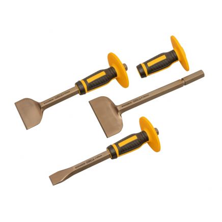 Bolster & Chisel Set with Non-Slip Guards, 3 Piece ROU31933