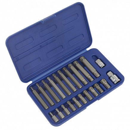 Ribe Bit Set 22pc 3/8" & 1/2"Sq Drive SX105