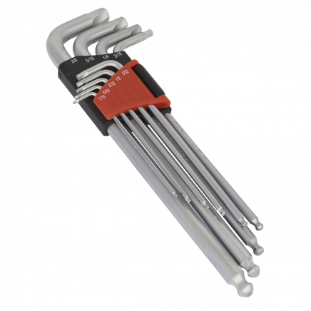 Ball-End Hex Key Set 9pc Extra-Long Lock-On™ Imperial AK7181