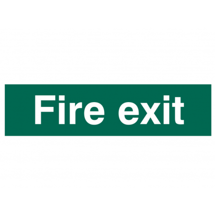 Fire Exit Text Only - PVC 200 x 50mm SCA5204