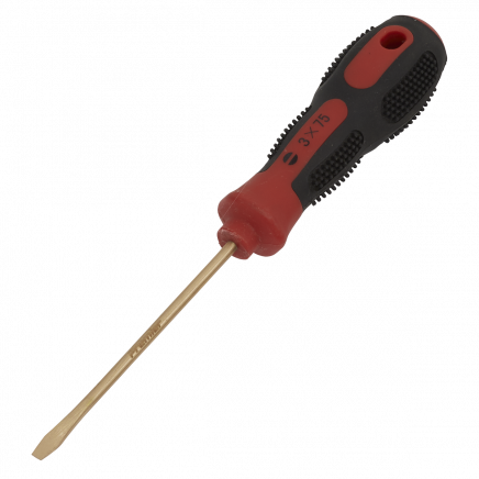 Screwdriver Slotted 3 x 75mm - Non-Sparking NS092