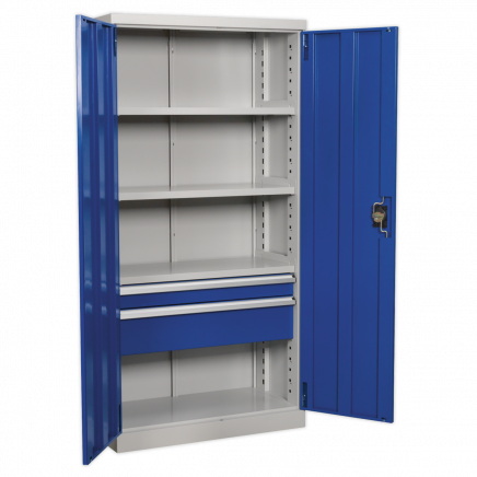 Industrial Cabinet 2 Drawer 3 Shelf 1800mm APICCOMBO2