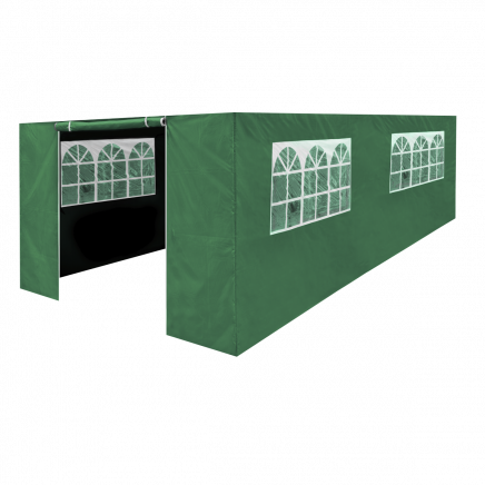 Dellonda Premium Side Walls/Doors/Windows for Gazebo/Marquee, Fits 3 x 6m Models - Dark Green DG156